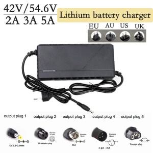 리튬 이온 충전기 18650 배터리 5A 고속 스마트 36V 48V 2A 3A 10S 54.6V