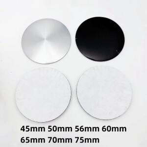 4pcs 75mm 블랙/실버 로고 없음 엠 블 럼 자동차 스티커 VW BBS 아우디 호환 휠 센터 캡 배지 림 Hubcaps