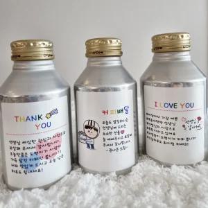 캔커피 음료라벨 커스텀 스티커 선물 선생님 감사 어린이집 유치원 학원 답례품 자유문구 문구제작 스승의