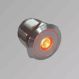 6핀 푸쉬락 방수 메탈 스위치 빨간색 22mm 도트LED ON-ON 12V (HAS1727)