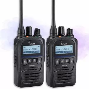아이콤 IC-F62D 고성능 방폭 방수 IP67 UHF 디지털 무전기 2대 세트 