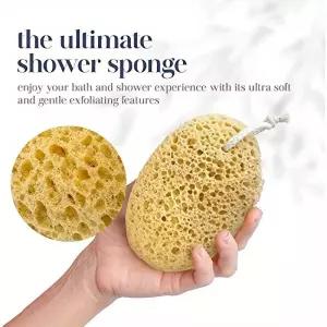 1pcs 벌집 질감의 천연 해초 목욕 스폰지 모든 피부 유형을 위한 부드러운 엑스폴리에이팅 바디 스크럽