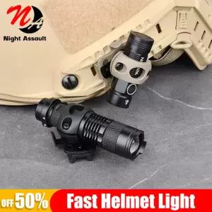 WADSN 전술 헬멧 램프 Strobe contant momentaneo AIrsoft Scout light fit FAST Helmet 20mm Rail Hunting