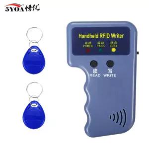 반복적인 핸드헬드 125KHz EM4100 5200 RFID ID 카드 라이터 복사기 프로그래머 T5577 재기록 가능 Keyfobs