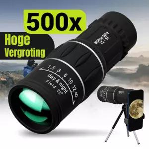 16x52 Long Range Monocular Telescope High-Power Dual Focus Optical Zoom Scope Magnification Night