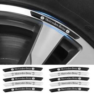 4Pcs 금속 자동차 휠 허브 스티커 장식 액세서리 메르세데스 벤츠 호환 W203 W212 E300 C200
