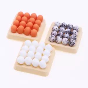 17 개/가방/가방 인형 집 미니어처 시뮬레이션 주방 음식 미니 계란 트레이 모델 베이킹 사진 소품 장식