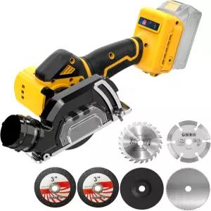 3인치 미니 원형 톱 20V MAX 배터리(배터리 없음) 무선 차단 공구 브러시리스 블레이드 1 9500RPM
