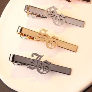 맞춤 이름 이니셜 남성용 넥클립 웨딩 걸쇠 신사 바 액세서리 용 핀 맞춤 설정