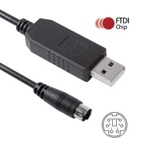 FTDI FT232RL USB RS232 시리얼 - 6핀 미니 소형 DIN 통신 케이블 (LS XGB XBM XBC PLC 제어 다운로드