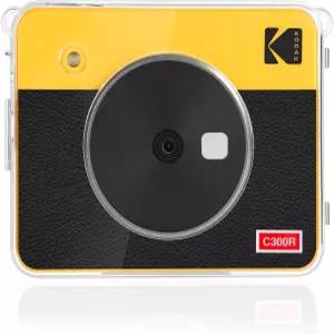 코닥 미니 샷 3 레트로 C300R 인스턴트 디지털 카메라용 지오디 투명 PC 케이스 어깨끈 및 탈착식 렌즈 캡