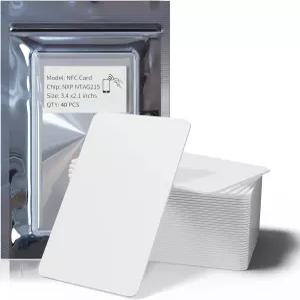 K LAKEY 40PCS NFC 태그 NTAG215 칩 카드 키 프로그래머블 215 쓰기 가능 iOS CR80 안드로이드 및 모든