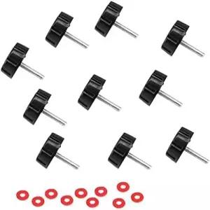 회전 릴 파워 핸들 노브 랩페어 DIY 도구 액세서리 및 10Pcs 블랙 낚시 나사 캡 교체
