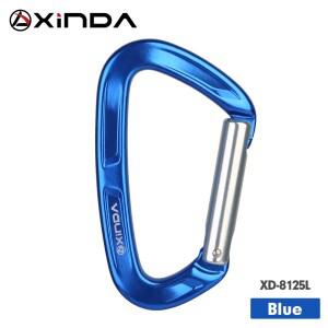XINDA 전문 최고 품질 25KN 암벽 등반 스트레이트 퀵드로우 스프링 장착 게이트 알루미늄 카라비너 야외 키