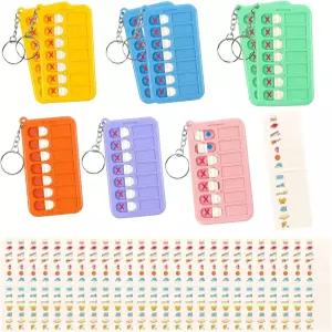 GTILE 9 PCS 안무 기획 차트 키 체인 스티커가 부착된 노인 알림 보드 플래너 트래커를 위한 시각적 일정