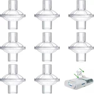 CPAP 필터 8팩 범용 맞춤 인라인 공급품 CACP 기계 크기 22mm 및 튜브용 개별 포장