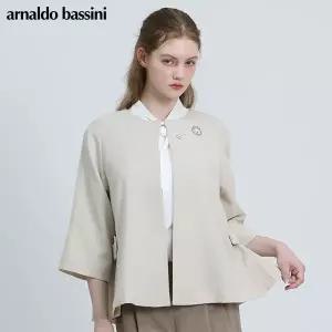 [아날도바시니(ARNALDO BASSINI)] (브로치)썸머 옆주름 케이프 자켓 (택가격: 418000원)