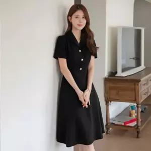 시크라인 XXL까지) 제이느안 플레어 원피스 하객룩 오피스룩 모임룩 격식룩 빅사이즈