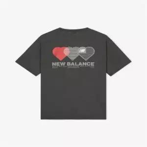 뉴발란스 NBNEG2A073 60 반팔 여름옷 2A UNI NB 하트 그래픽 반팔티 CHARCOAL 5940059