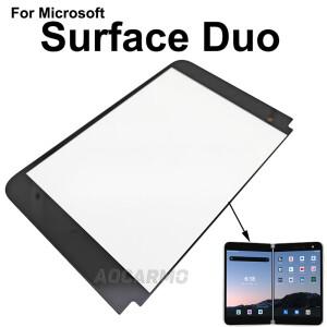 호환 Microsoft Surface Duo용 Aocarmo 왼쪽 오른쪽 터치 패널 외부 유리 교체