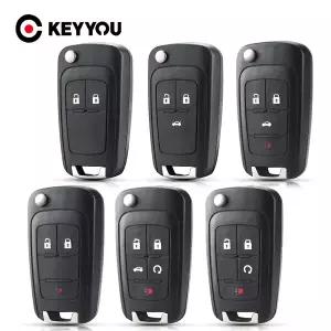 LED전구 KEYYOU 자동차 키 쉘 쉐보레 크루즈 10-13 올랜도 키 케이스 교체용 리모컨 케이스 자동차 잠금 부