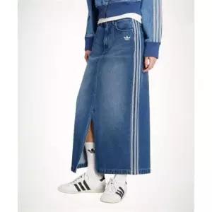 아디다스 ADIDAS 3-스트라이프 데님 롱 스커트 - 인디고데님 JW2658 2008538