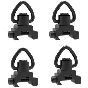 4PCS 퀵 디테치 슬링 스위블 마운트 어댑터 QD 라이플 스트랩 링 부착물 20mm 피카티니 레일 사냥용 총 액