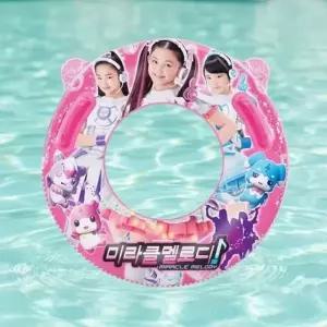 멜로디 캐릭터 어린이 물놀이용 손잡이 튜브 70cm 여름휴가 물놀이템