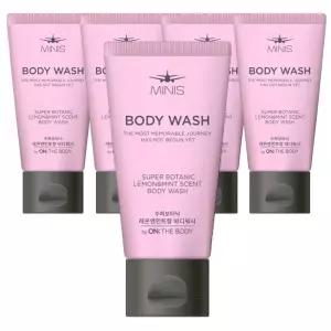 온더바디 미니스 수퍼보타닉 바디워시 레몬 50ml x 5개 휴대용 여행용 샤워 목욕 바디 클렌저 세면도구