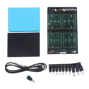USB 5.5x2.1mm 12V-24V 조정 가능 출력 12x18650 배터리 DIY 모바일 충전기 노트북 핸드폰 라우터 태블릿 L