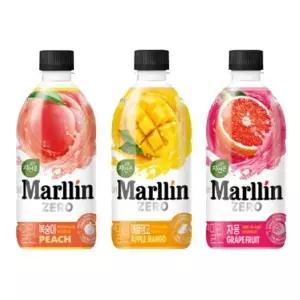 한번에먹자 웅진 더 말린 제로 500ml 3종 각 6개씩 / 자몽 + 복숭아 + 애플망고 / 총 18개
