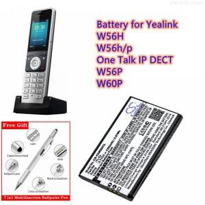 무선 전화 배터리 3.7V/1300mAh YL-5J W56-BATT Yealink W56H W56h/p One Talk IP DECT W60P 용