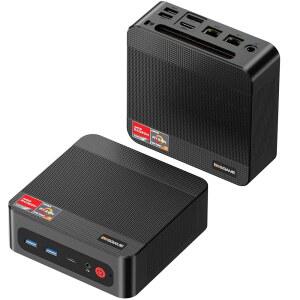 BOSGAME P3 미니 게이밍 PC AMD Ryzen 7 7840HS 32GB DDR5 RAM 1TB PCIe 4 0 SSD 듀얼 기가비트 이더넷 트리플 디스플레이 HDMI /DP / USB-C AX210 Wi-Fi 6E BT 5 2 컴팩트 데스크톱 컴퓨터