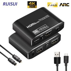 HD 변환기 4k os hd 2 1 채널 지원 optical toslink 오디오 0b 7 to 추출기 dobly 60hz 서라운드 spdif