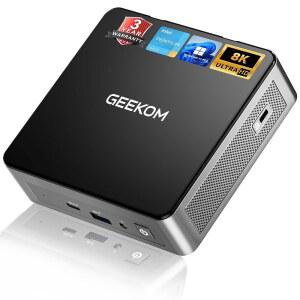 GEEKOM Air12 미니 PC 2026 , 인텔 펜티엄 7505 최대 3 5GHz , 8GB RAM 듀얼 슬롯 업그레이드 가능 , 256GB M 2 SSD, 3년 , 메탈 미드프레임, 8K 및 트리플 4K 디스플레이, WiFi 6, 비즈니스 및 오피스 PC