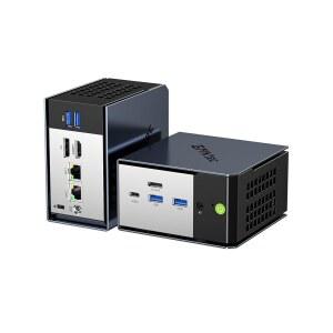 GMKtec EVO-X1 AI 미니 PC AMD Ryzen AI 9 HX-370 시리즈 5 1GHz 80 Tops Radeon 890M 게이밍 컴퓨터, 32GB DDR5 1TB PCIe 4 0 SSD, 트리플 스크린 8K 디스플레이, WiFi 6 및 USB4 / Oculink 인터페이스