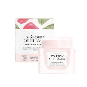 STARSKIN Orglamic 핑크 선인장 푸딩, 모든 피부 타입용 하이드레이팅 및 영양 크림, 99.3% 천연, 프리클리 페어 씨앗 오일 히알루론산, 고급스러운 글로우 모이스처라이저, K-Beauty - 50ml