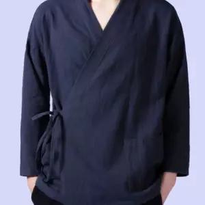 생활 법복 반팔 상의 인견 린넨 조끼 개량 밴딩 면 패션 시원한 캐주얼 화이