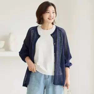 김여사, (빅사이즈)(최신상)(66-88) 썸머 패치 가디건 3VC604410