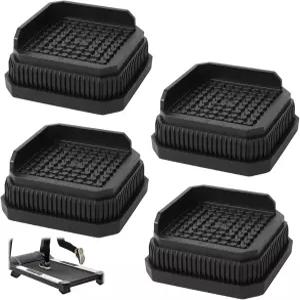 4pcs 스태커블 러닝머신 경사 라이저 블록 레벨링 및 오르막 훈련용 조절 가능한 높이 트 미끄럼 방지