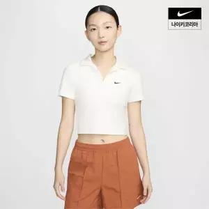 나이키 우먼스 스포츠웨어 에센셜 반팔 폴로 탑 DV7885-133 143485
