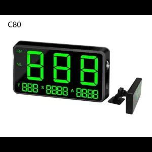 LED전구 ELING GPS HUD 속도계 주행거리계 자동차 디지털 속도 표시기 MPH 과속 경보 자동차 시계 모든 차