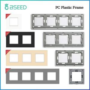 BSEED EU 표준 플라스틱 패널 벽 소켓 프레임 PC 금속판 86157228299mm 흰색 검정색 황금 회색
