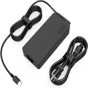 COWOOGMZ 65W USB C 노트북 충전기 레노버 씽크패드 X1 X13 T14 T15 E15 T480s T490 E480 요가 7i 씽크북