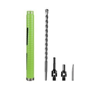 BETTERI 3.2cm(1 1/4인치) 어댑터 파일럿 깊이 콘크리트 스레드 다이아 1.6cm(5/8인치)-11 25.4cm(10인치) 비트 드릴 2개, 건식 벽돌/콘크리트/석조용