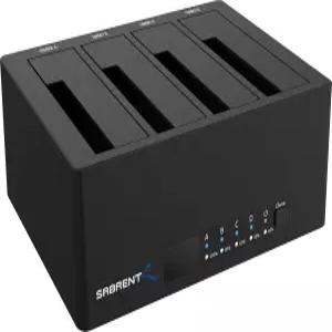 2.5인치 및 3.5인치 SATA HDD SSD용 SABRENT 4-Bay USB 3.0 도킹 스테이션 트레이리스 디자인 5Gbps