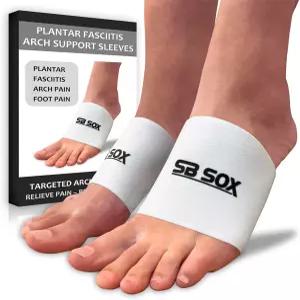 발바닥 근막염 를 위한 SB SOX 아치 지지대 슬리브 1쌍 - 발 압박 및 일상적인 사용을