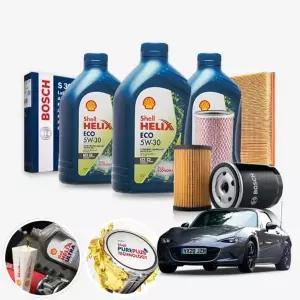 MX-5 NC 2.0(05~15) 가솔린 쉘 힐릭스 에코 합성엔진오일 5w30 필터세트