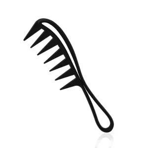 텍스처 빗 - 살롱 컬리 습식 건식 및 롱 헤어스타일 이발사 위한 남성 와이드 이빨 상어 스타일링