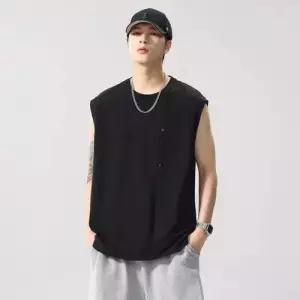 남성 캐주얼 여름 양복 탑 풀오버 피트니스 조끼 스포츠 얇은 KS2